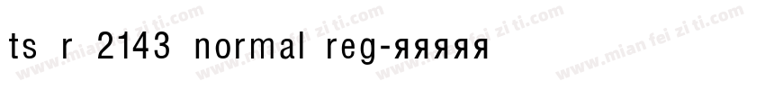ts r 2143 normal reg字体转换
